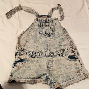 White washed overalls